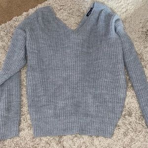 Boohoo open back sweater